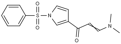 (E)-3-(Dimethylamino)-1-[1-(phenylsulfonyl)-1H-pyrrol-3-yl]-2-propen-1-one 结构式