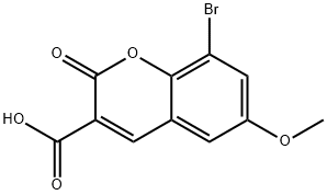 8-BROMO-6-METHOXY-2-OXO-2H-CHROMENE-3-CARBOXYLIC ACID 结构式