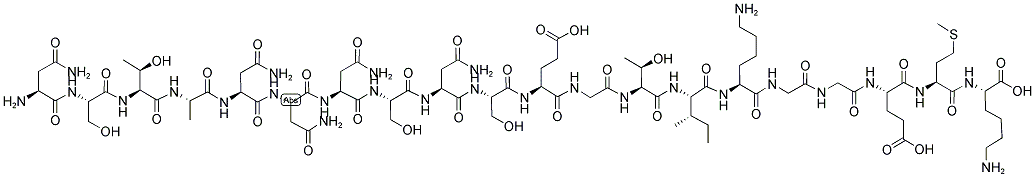 H-ASN-SER-THR-ALA-ASN-ASN-ASN-SER-ASN-SER-GLU-GLY-THR-ILE-LYS-GLY-GLY-GLU-MET-LYS-OH 结构式