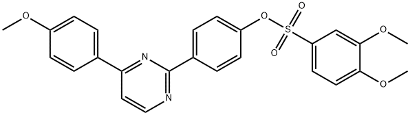 4-[4-(4-METHOXYPHENYL)-2-PYRIMIDINYL]PHENYL 3,4-DIMETHOXYBENZENESULFONATE 结构式