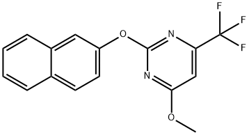 4-Methoxy-2-(2-naphthyloxy)-6-(trifluoromethyl)pyrimidine 结构式