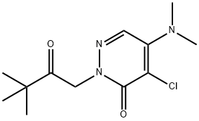4-Chloro-5-(dimethylamino)-2-(3,3-dimethyl-2-oxobutyl)-3(2H)-pyridazinone 结构式