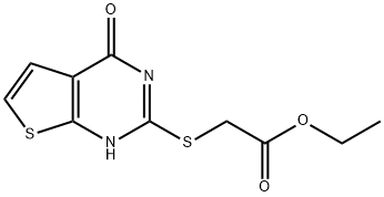 Ethyl 2-[(4-hydroxythieno[2,3-d]pyrimidin-2-yl)sulfanyl]acetate 结构式