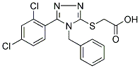 [[4-BENZYL-5-(2,4-DICHLOROPHENYL)-4H-1,2,4-TRIAZOL-3-YL]THIO]ACETIC ACID 结构式