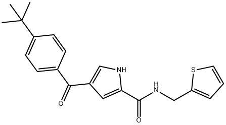 4-[4-(TERT-BUTYL)BENZOYL]-N-(2-THIENYLMETHYL)-1H-PYRROLE-2-CARBOXAMIDE 结构式