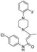 N-(4-CHLOROPHENYL)-3-(4-(2-FLUOROPHENYL)PIPERAZINYL)BUT-2-ENAMIDE 结构式