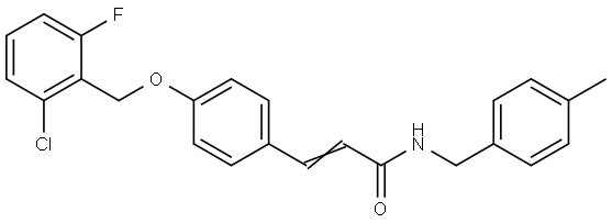 (E)-3-(4-[(2-Chloro-6-fluorobenzyl)oxy]phenyl)-N-(4-methylbenzyl)-2-propenamide 结构式