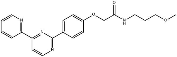 N-(3-METHOXYPROPYL)-2-(4-[4-(2-PYRIDINYL)-2-PYRIMIDINYL]PHENOXY)ACETAMIDE 结构式