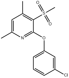 2-(3-Chlorophenoxy)-4,6-dimethyl-3-(methylsulfonyl)pyridine 结构式