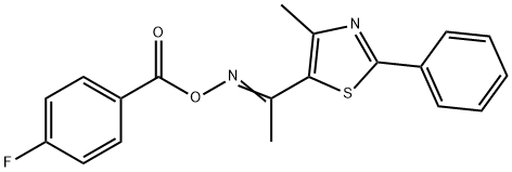 5-([(4-FLUOROBENZOYL)OXY]ETHANIMIDOYL)-4-METHYL-2-PHENYL-1,3-THIAZOLE 结构式