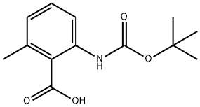 2-((叔丁氧基羰基)氨基)-6-甲基苯甲酸 结构式