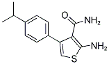 2-AMINO-4-(4-ISOPROPYL-PHENYL)-THIOPHENE-3-CARBOXYLIC ACID AMIDE 结构式