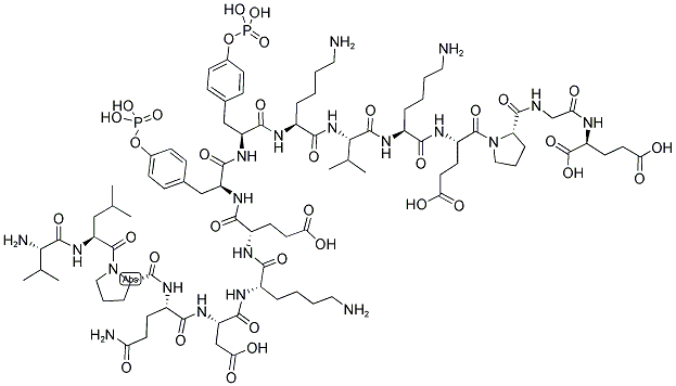 VAL-LEU-PRO-GLN-ASP-LYS-GLU-PTYR-PTYR-LYS-VAL-LYS-GLU-PRO-GLY-GLU 结构式