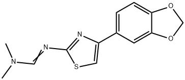 N'-[4-(1,3-BENZODIOXOL-5-YL)-1,3-THIAZOL-2-YL]-N,N-DIMETHYLIMINOFORMAMIDE 结构式