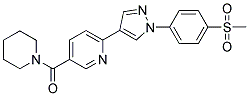 1-[(6-(1-(4-(METHYLSULPHONYL)PHENYL)-1H-PYRAZOL-4-YL)PYRIDIN-3-YL)CARBONYL]PIPERIDINE 结构式