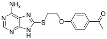 1-(4-(2-[(6-AMINO-9H-PURIN-8-YL)THIO]ETHOXY)PHENYL)ETHANONE 结构式