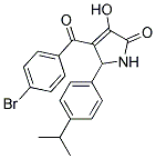 4-(4-BROMOBENZOYL)-3-HYDROXY-5-(4-ISOPROPYLPHENYL)-1,5-DIHYDRO-2H-PYRROL-2-ONE 结构式