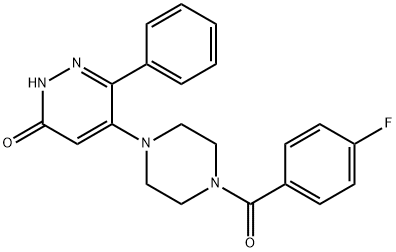 5-[4-(4-FLUOROBENZOYL)PIPERAZINO]-6-PHENYL-3(2H)-PYRIDAZINONE 结构式