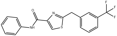 N-PHENYL-2-[3-(TRIFLUOROMETHYL)BENZYL]-1,3-THIAZOLE-4-CARBOXAMIDE 结构式