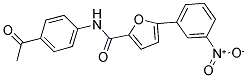 N-(4-ACETYLPHENYL)-5-(3-NITROPHENYL)-2-FURAMIDE 结构式