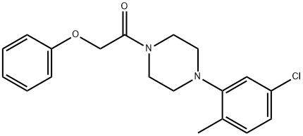 1-(4-(5-CHLORO-2-METHYLPHENYL)PIPERAZINYL)-2-PHENOXYETHAN-1-ONE 结构式