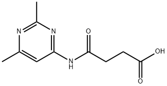 N-(2,6-DIMETHYL-PYRIMIDIN-4-YL)-SUCCINAMIC ACID 结构式