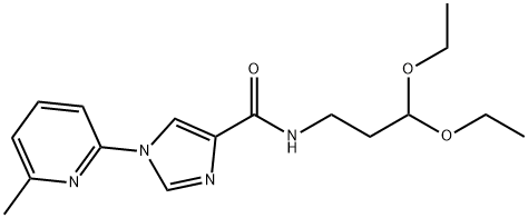 N-(3,3-DIETHOXYPROPYL)-1-(6-METHYL-2-PYRIDINYL)-1H-IMIDAZOLE-4-CARBOXAMIDE 结构式