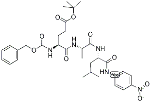 Z-GLU(OTBU)-ALA-LEU-PNA 结构式