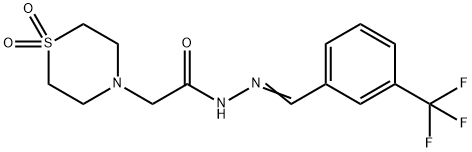 2-(1,1-DIOXO-1LAMBDA6,4-THIAZINAN-4-YL)-N'-((E)-[3-(TRIFLUOROMETHYL)PHENYL]METHYLIDENE)ACETOHYDRAZIDE 结构式