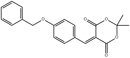 5-([4-(BENZYLOXY)PHENYL]METHYLENE)-2,2-DIMETHYL-1,3-DIOXANE-4,6-DIONE 结构式