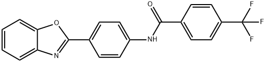 N-(4-(苯并[D]噁唑-2-基)苯基)-4-(三氟甲基)苯甲酰胺 结构式