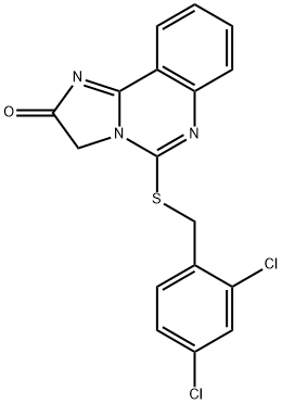 5-[(2,4-DICHLOROBENZYL)SULFANYL]IMIDAZO[1,2-C]QUINAZOLIN-2(3H)-ONE 结构式