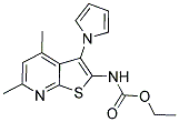 ETHYL N-[4,6-DIMETHYL-3-(1H-PYRROL-1-YL)THIENO[2,3-B]PYRIDIN-2-YL]CARBAMATE 结构式