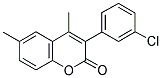 3(3'-CHLOROPHENYL)-4,6-DIMETHYLCOUMARIN 结构式