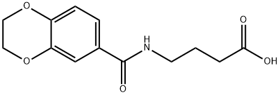 4-[(2,3-DIHYDRO-BENZO[1,4]DIOXINE-6-CARBONYL)-AMINO]-BUTYRIC ACID 结构式