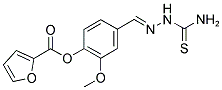 4-((E)-[(Aminocarbonothioyl)hydrazono]methyl)-2-methoxyphenyl 2-furoate 结构式
