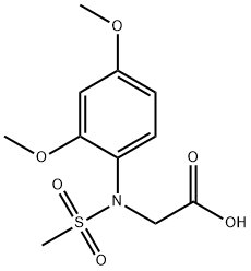 [(2,4-二甲氧基-苯基)-甲磺酰基-氨基]-乙酸 结构式