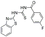 N-[(1,3-BENZOTHIAZOL-2-YLAMINO)CARBONOTHIOYL]-4-FLUOROBENZAMIDE 结构式