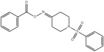 4-[(Benzoyloxy)imino]-1-(phenylsulfonyl)piperidine 结构式
