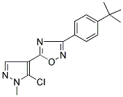 3-[4-(TERT-BUTYL)PHENYL]-5-(5-CHLORO-1-METHYL-1H-PYRAZOL-4-YL)-1,2,4-OXADIAZOLE 结构式