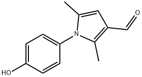 1-(4-HYDROXY-PHENYL)-2,5-DIMETHYL-1H-PYRROLE-3-CARBALDEHYDE 结构式