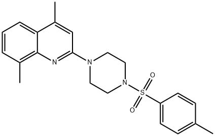 4,8-二甲基-2-(4-甲苯磺酰基哌嗪-1-基)喹啉 结构式