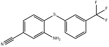 3-氨基-4-((3-(三氟甲基)苯基)硫代)苯甲腈 结构式