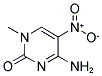 4-Amino-5-(nitro)-1-methylpyrimidin-2(1H)-one 结构式