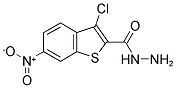 3-CHLORO-6-NITRO-BENZO[B]THIOPHENE-2-CARBOXYLIC ACID HYDRAZIDE 结构式