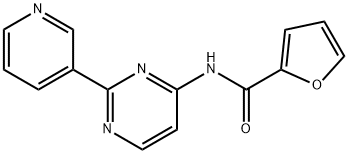 N-[2-(3-PYRIDINYL)-4-PYRIMIDINYL]-2-FURAMIDE 结构式