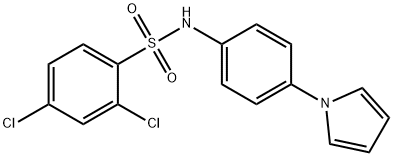 N-(4-(1H-吡咯-1-基)苯基)-2,4-二氯苯磺酰胺 结构式