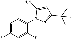 3-TERT-BUTYL-1-(2,4-DIFLUOROPHENYL)-1H-PYRAZOL-5-AMINE 结构式