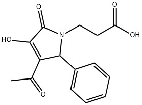 3-(3-ACETYL-4-HYDROXY-5-OXO-2-PHENYL-2,5-DIHYDRO-PYRROL-1-YL)-PROPIONIC ACID 结构式