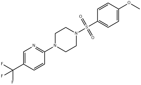 1-[(4-METHOXYPHENYL)SULFONYL]-4-[5-(TRIFLUOROMETHYL)-2-PYRIDINYL]PIPERAZINE 结构式